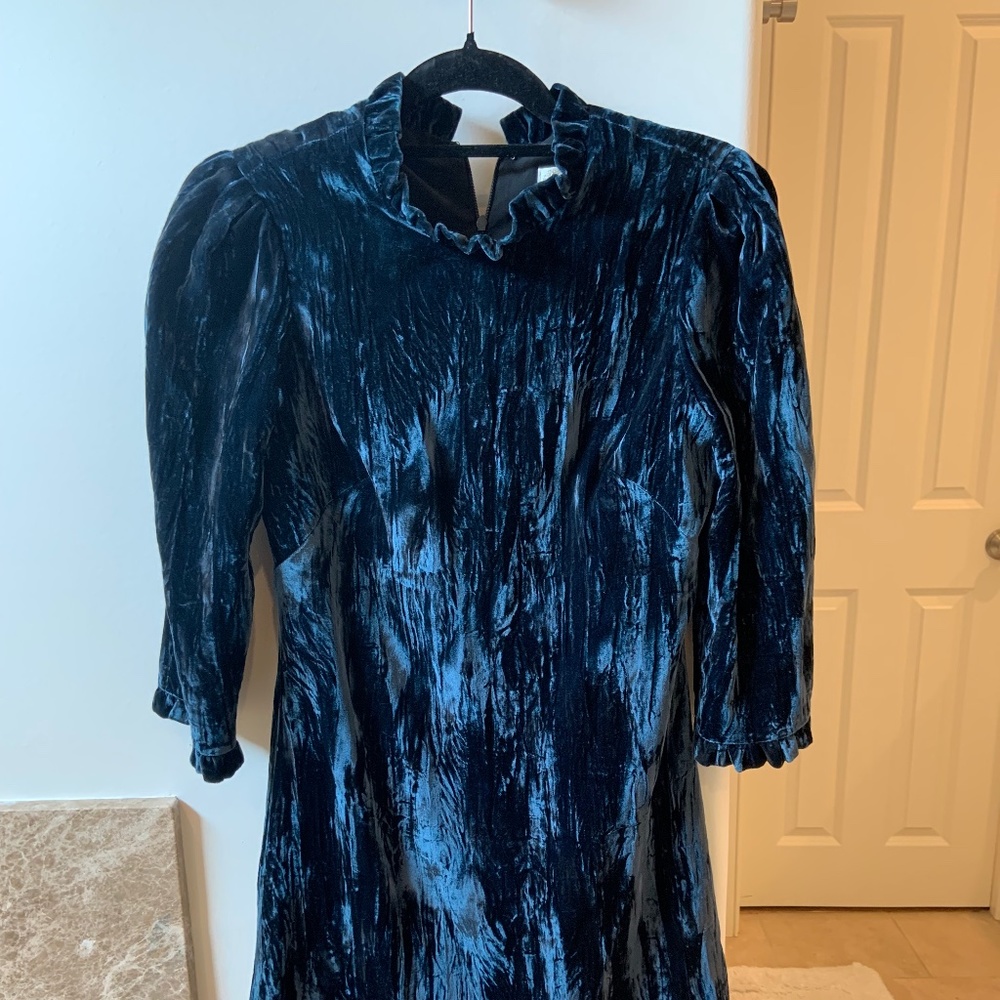 Shoshanna Crushed Velvet Mini Dress